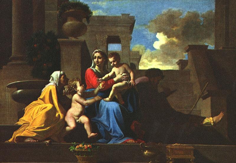POUSSIN, Nicolas Holy Family on the Steps af oil painting picture